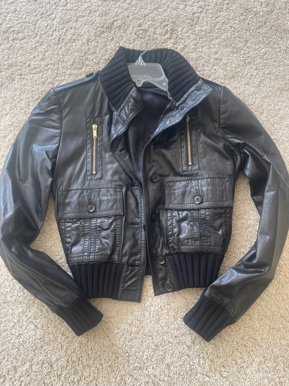 RARE ICONIC VINTAGE GUCCI BLACK BOMBER JACKET MADONNA SZ 40 IT COACHELLA WOW!